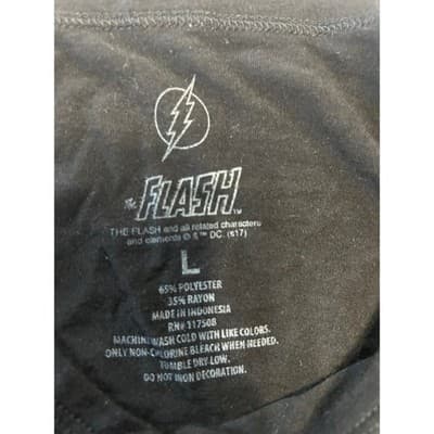 DC Comics The Flash Graphic T-Shirt Women Large Black Justice League Superman L - Thumbnail 2