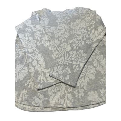 Croft & Barrow Floral Sweatshirt Womens Small Jacquard Pullover WC94K210RP - Thumbnail 2