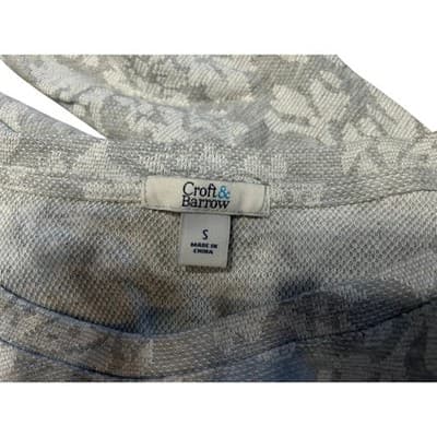 Croft & Barrow Floral Sweatshirt Womens Small Jacquard Pullover WC94K210RP - Thumbnail 4