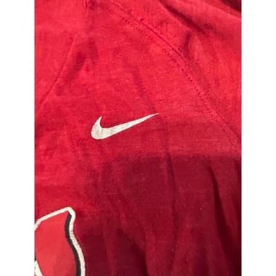 Nike Cincinnati Reds MLB V-Neck T-Shirt Women Medium Red Short Sleeve Fan Gear - Thumbnail 4