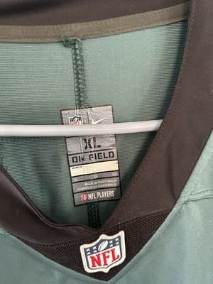 NFL Philadelphia Eagles 11 Wentz Green Jersey Men's Size XL - Thumbnail 5