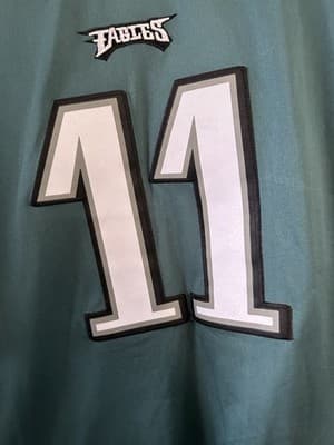NFL Philadelphia Eagles 11 Wentz Green Jersey Men's Size XL - Thumbnail 2