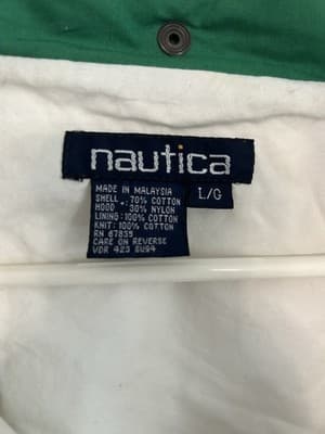 Vintage 90s Nautica Challenge J Class Bomber Jacket Sz L Sailing Gear Nice Fade - Image 1
