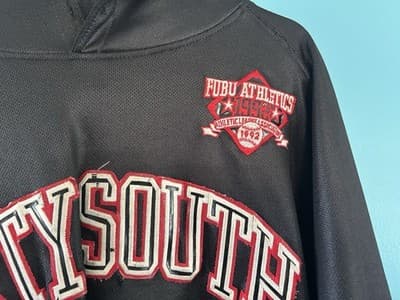 Vintage Fubu Dirty South Sweater City Edition Hoodie 2XL #05 Athletics 1992 Rare - Thumbnail 4