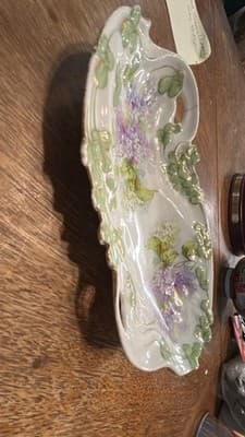 RS Prussia Lilac Floral Porcelain Dish - Thumbnail 4
