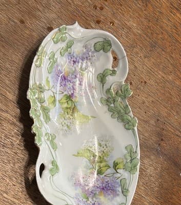 RS Prussia Lilac Floral Porcelain Dish - Image 1