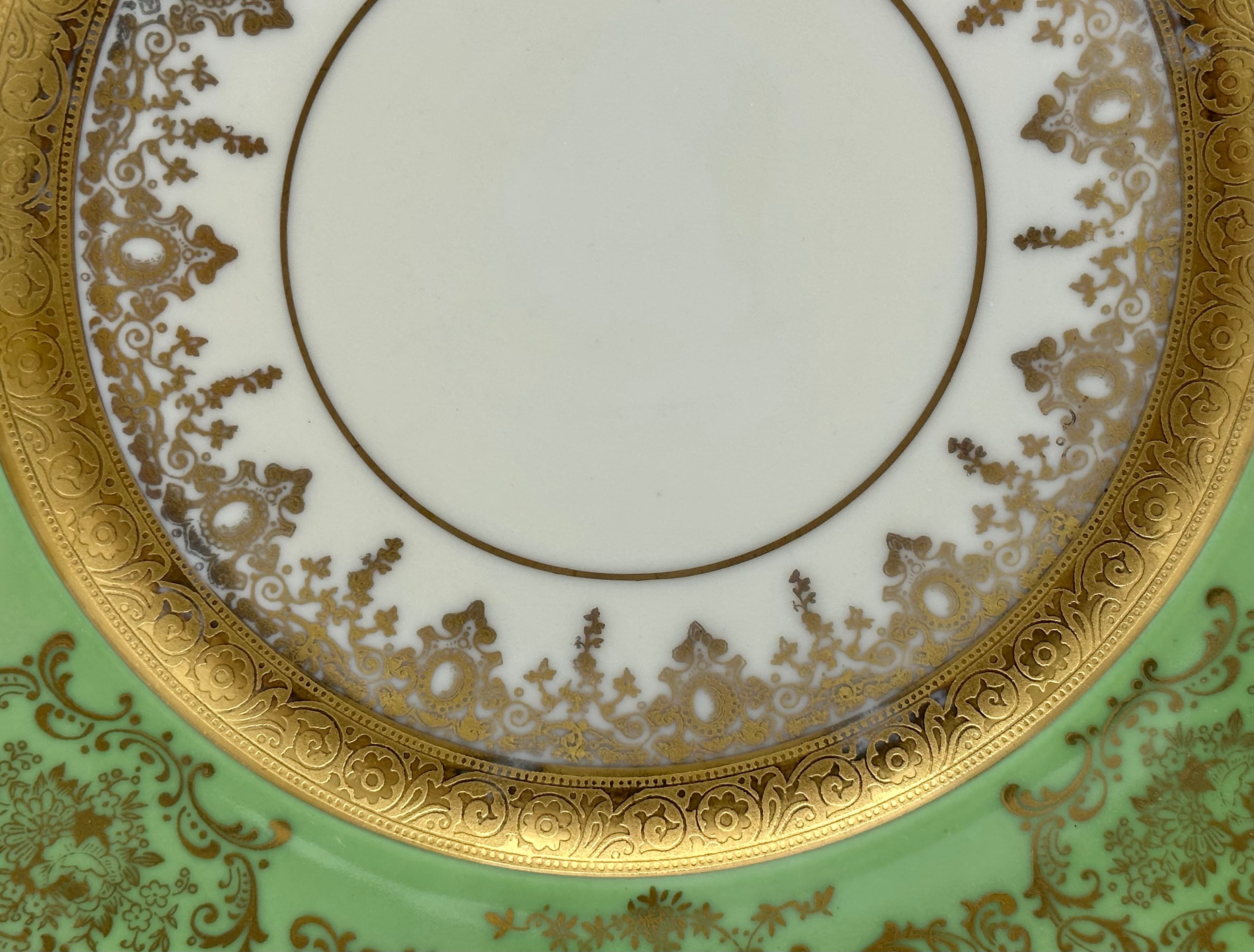 Set of 6 Antique Square Side Plates by H&C Selb Bavaria for Edgerton, Circa 1900. - Thumbnail 7