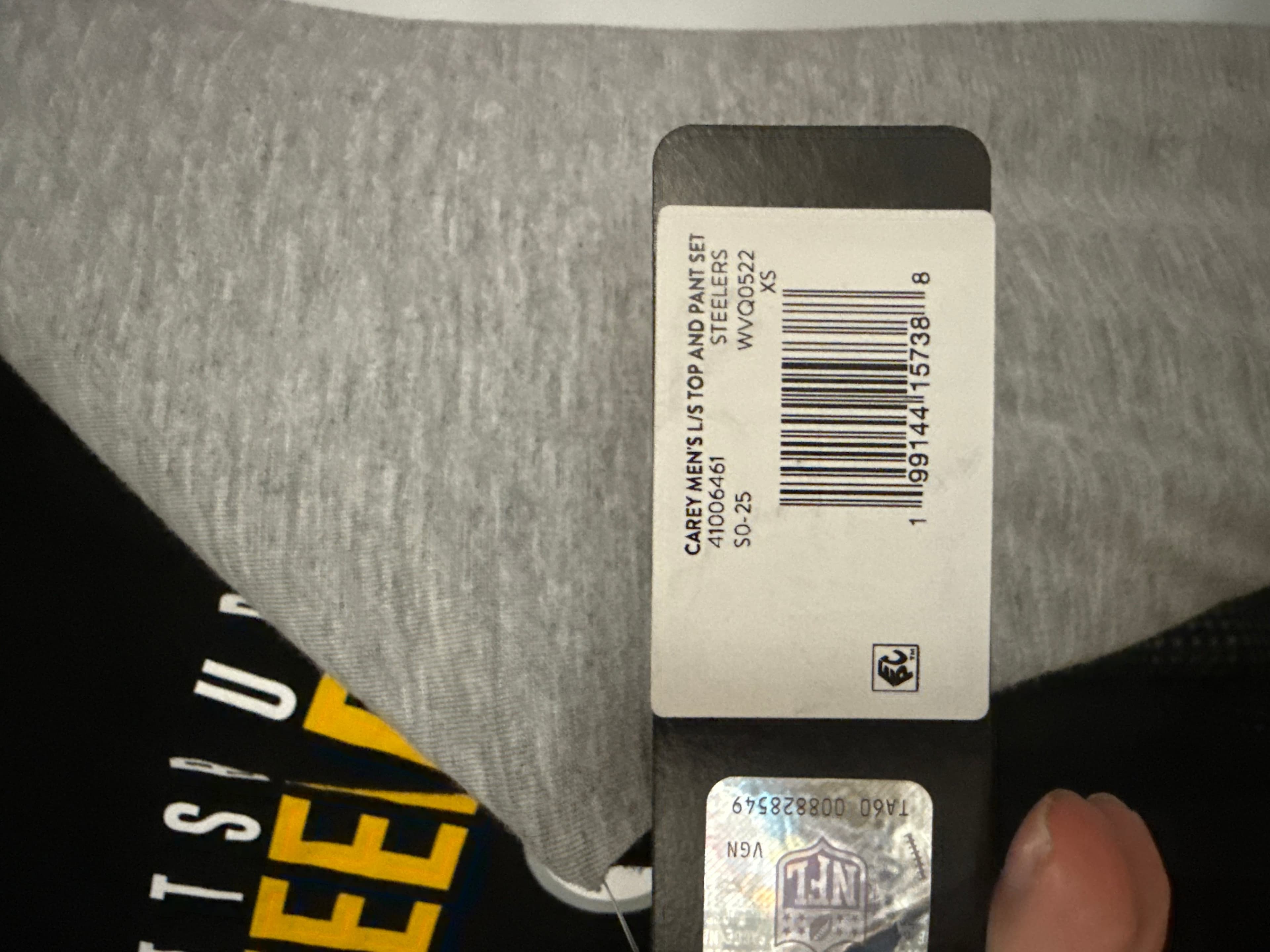 Pittsburgh Steelers Men's Top and Pants Set, Size XS, NFL Apparel - Thumbnail 2