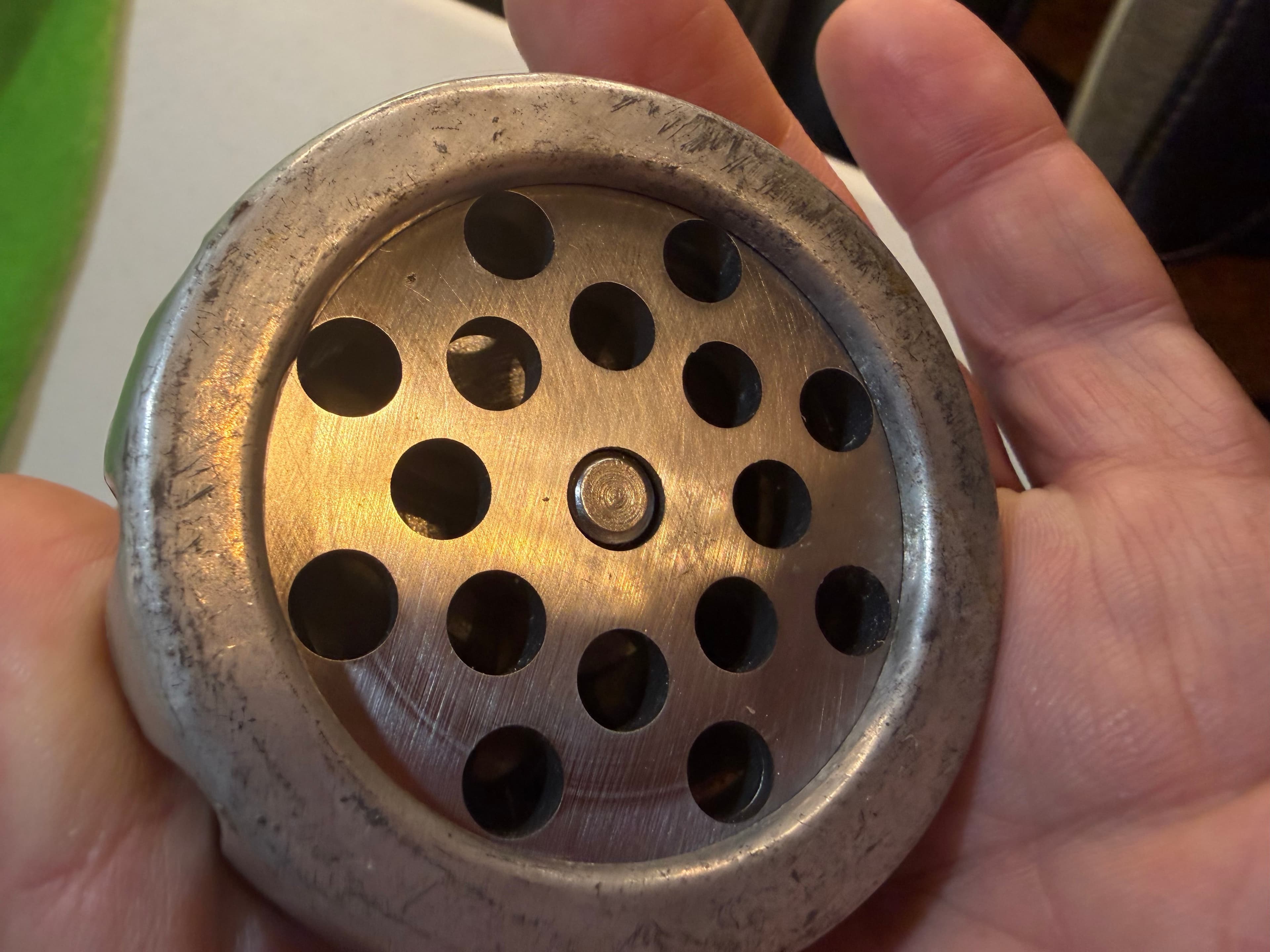Vintage Metal Meat Grinder with Disc - Thumbnail 5