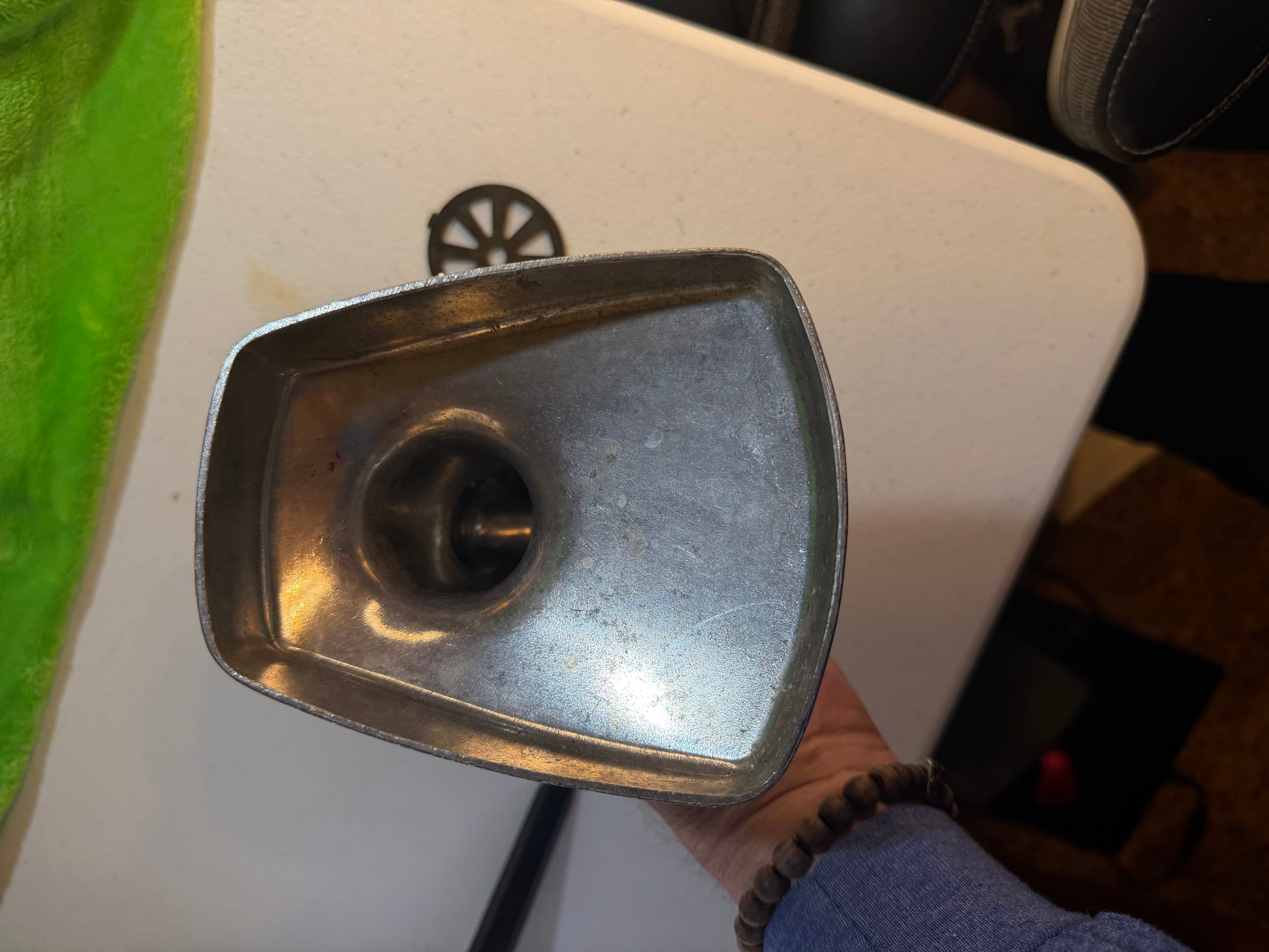 Vintage Metal Meat Grinder with Disc - Thumbnail 4