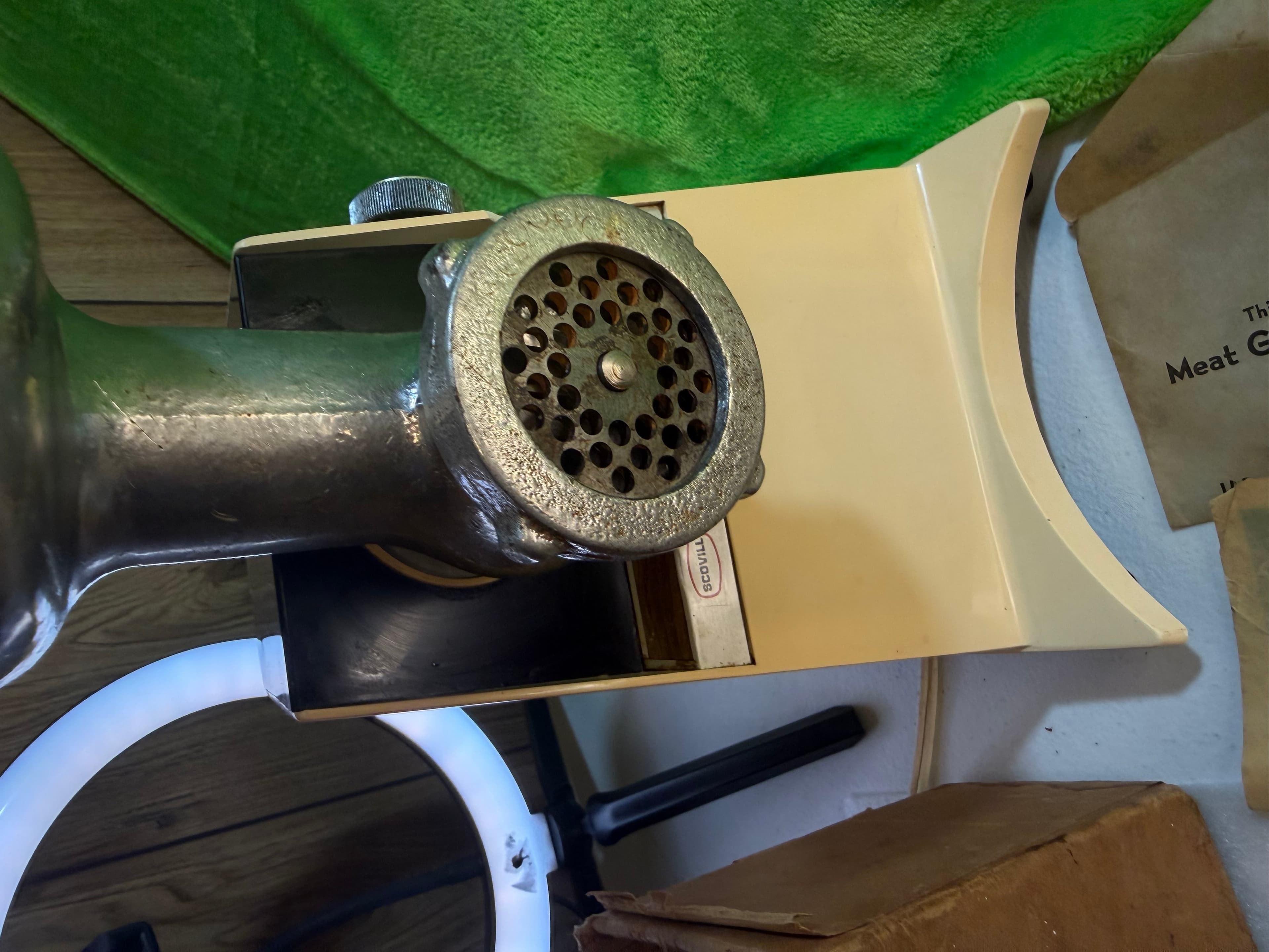 Vintage Hamilton Beach Meat Grinder and Food Chopper with Attachments - Thumbnail 5