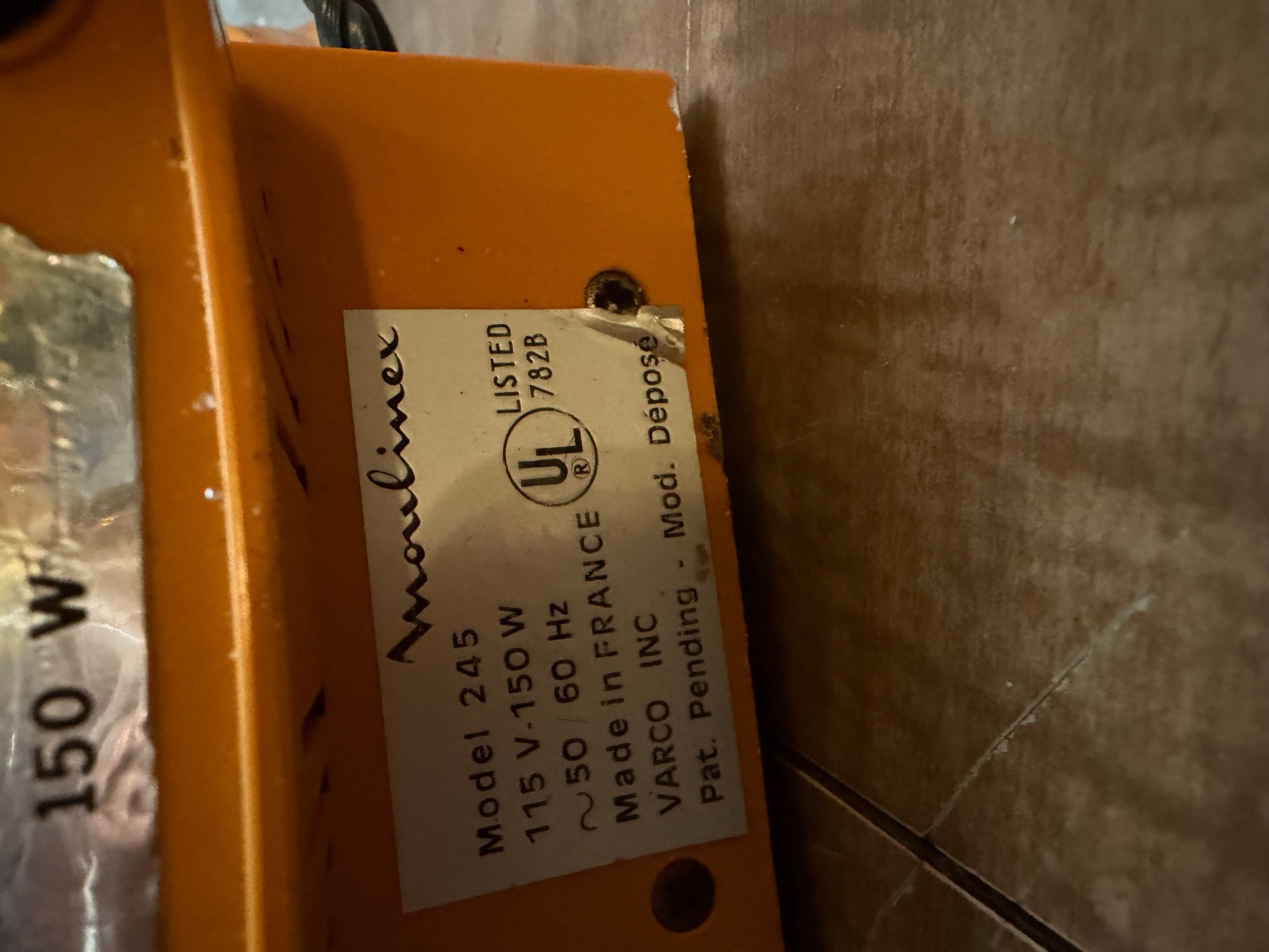 Vintage Moulinex Charlotte 245 Electric Meat Grinder Juicer MCM Made France - Thumbnail 5