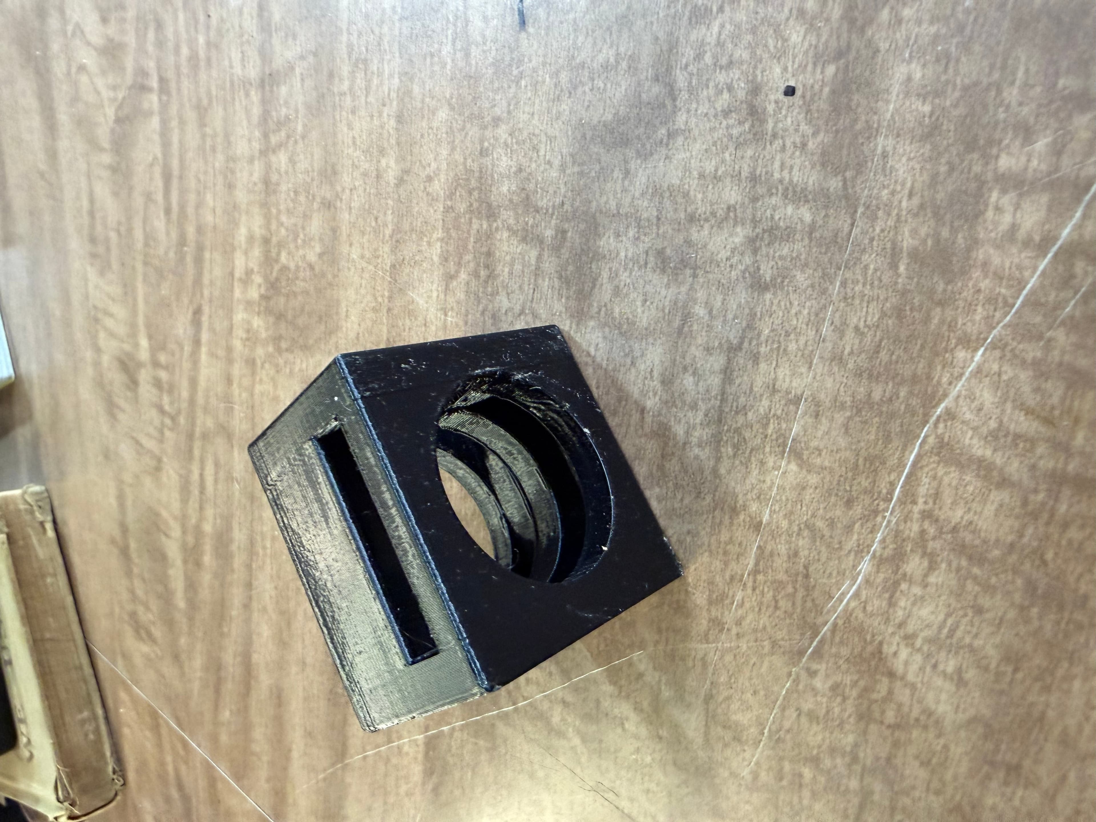3D Printed Black Square Holder for Rulers - Thumbnail 2