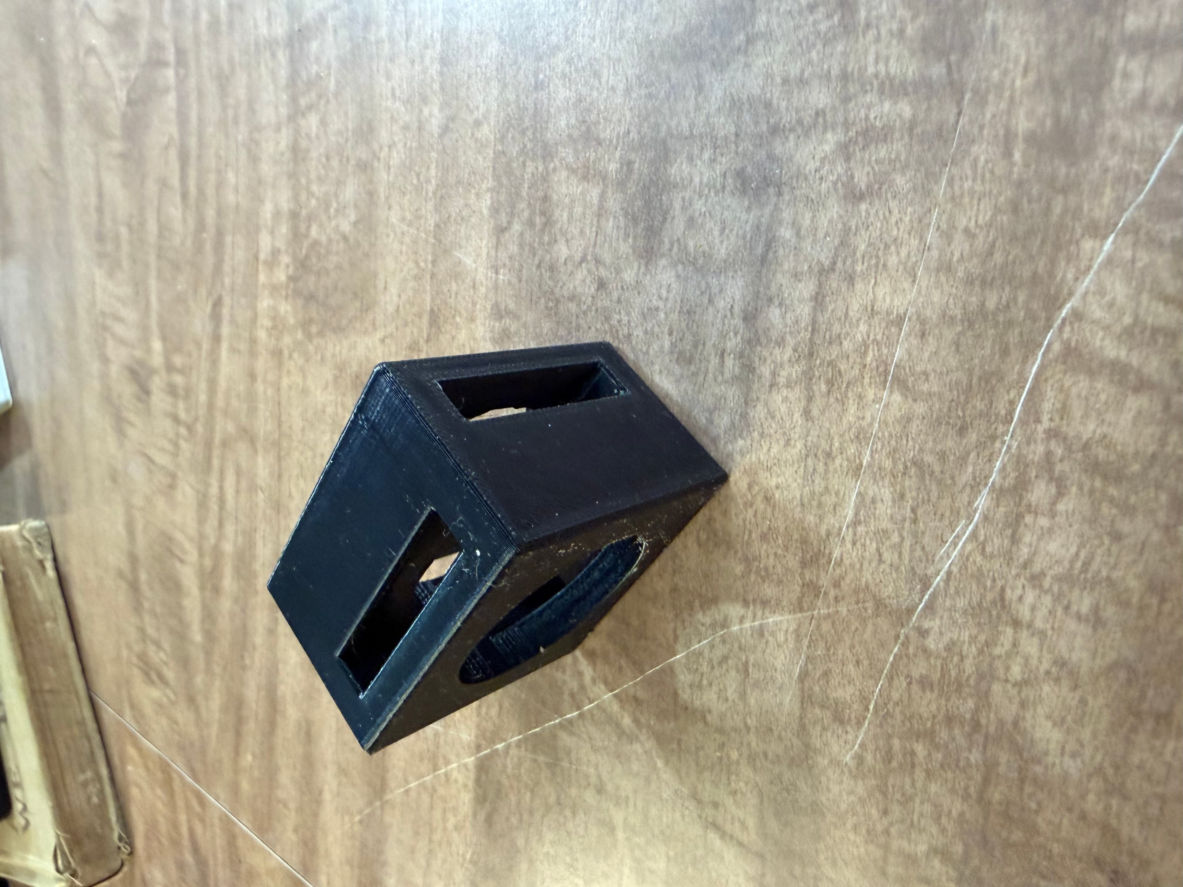 3D Printed Black Square Holder for Rulers - Thumbnail 3