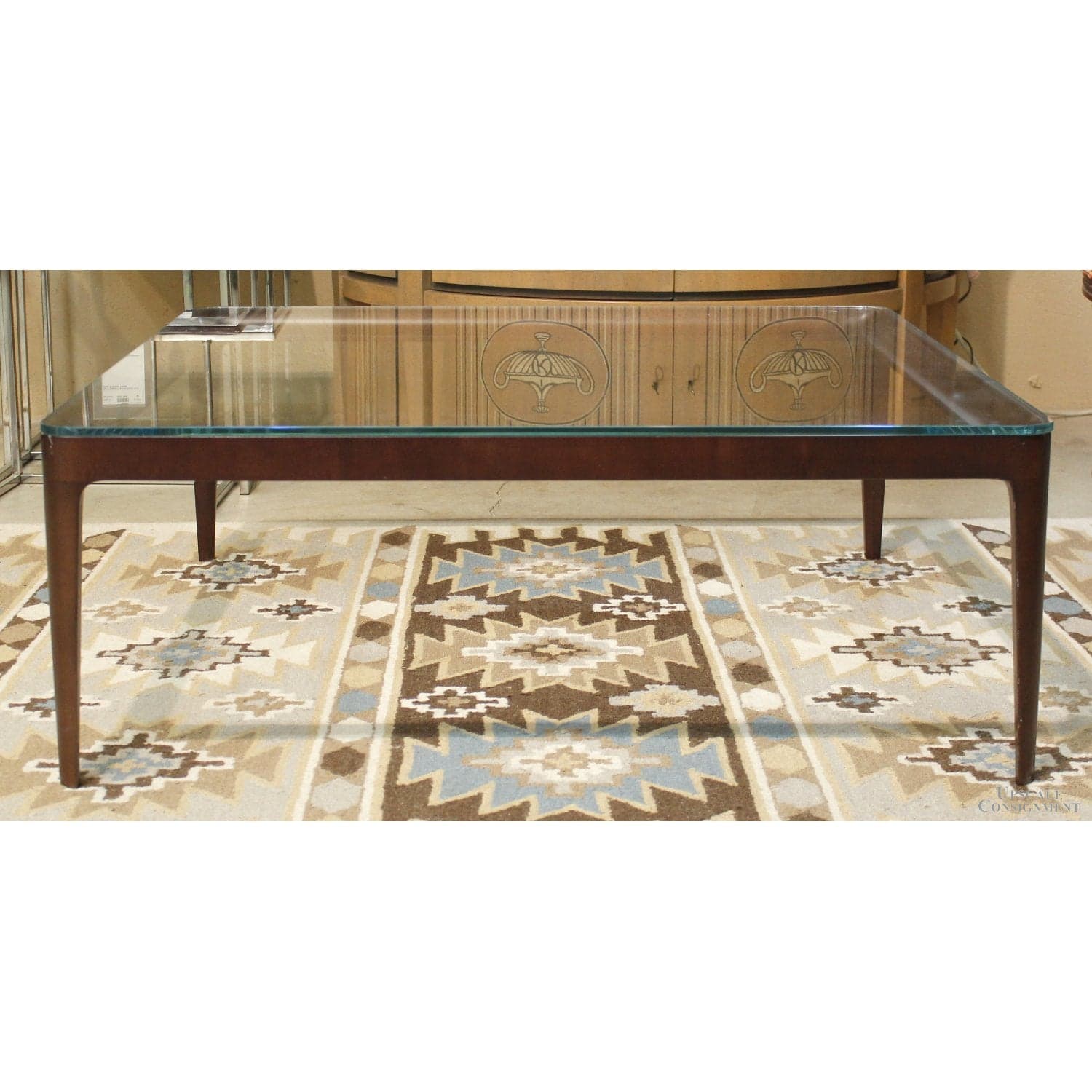 Bernhardt Glass Top Coffee Table - Brown - Thumbnail 2