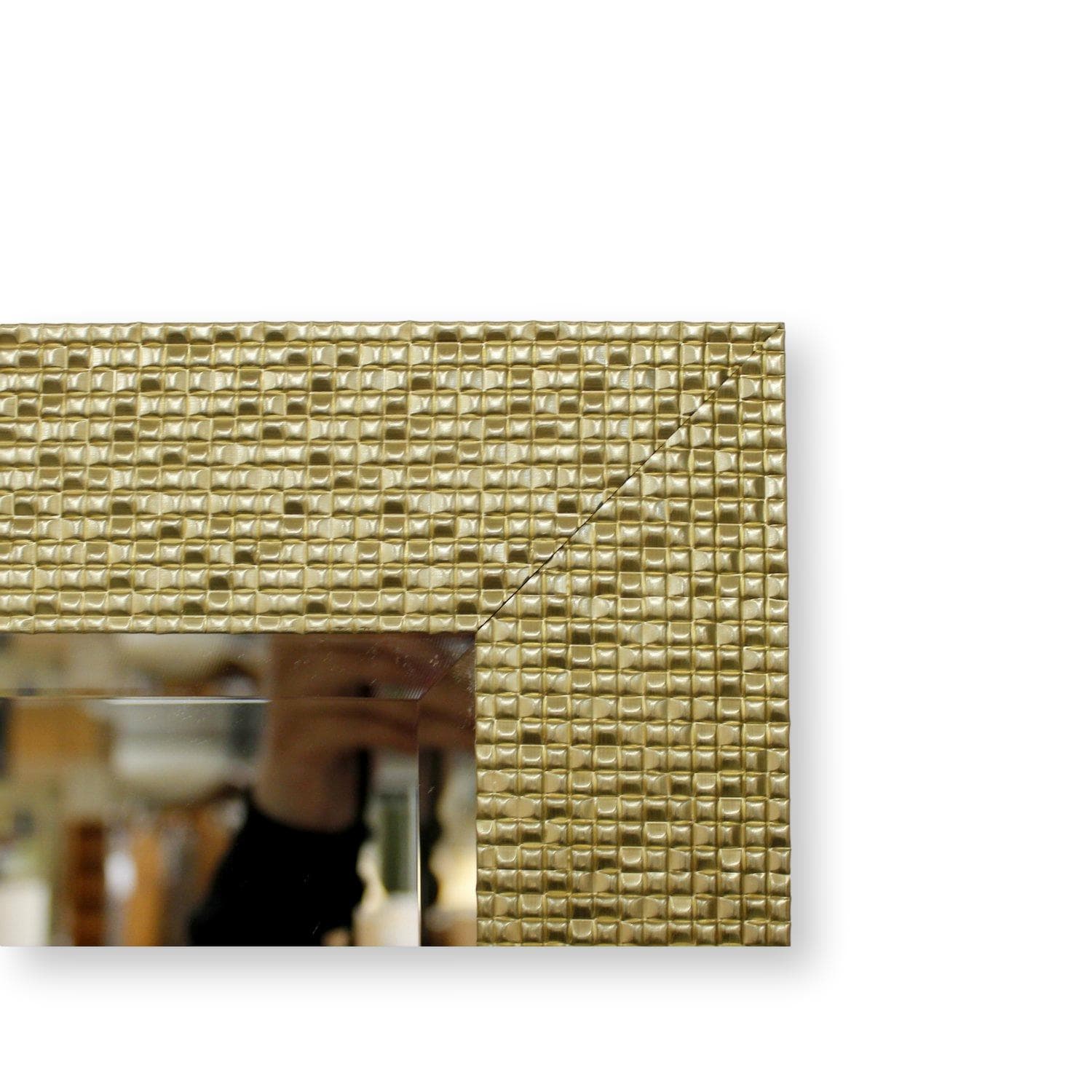 Textured Gold Frame Mirror - Thumbnail 2