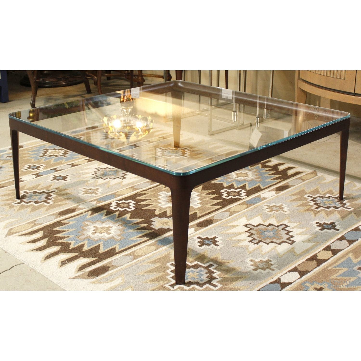 Bernhardt Glass Top Coffee Table - Brown - Thumbnail 3