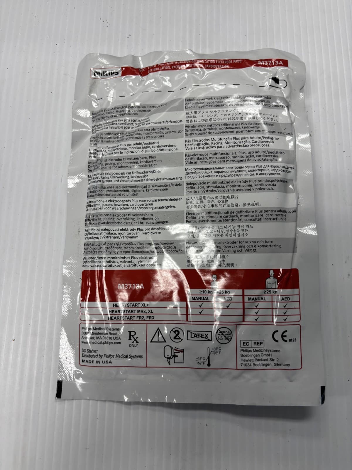 M3713A Electrode Pad of Philips HeartStart FR2 FR2+ FR3 FRX DFM100 XL+ 2027.2.28 - Thumbnail 4