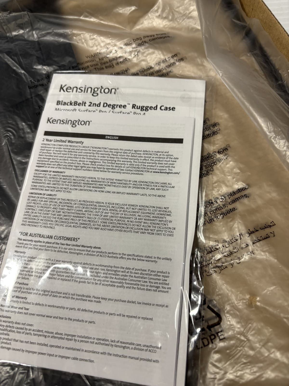 Kensington Blackbelt 2nd Degree Rugged Case Microsoft Surface Pro 4 K97443WW - Thumbnail 2