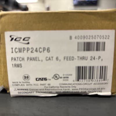 ICC ICMPP02460 CAT-6 Patch Panel 24-Port 1-RMS (1 Rack Mount Space) - Thumbnail 3