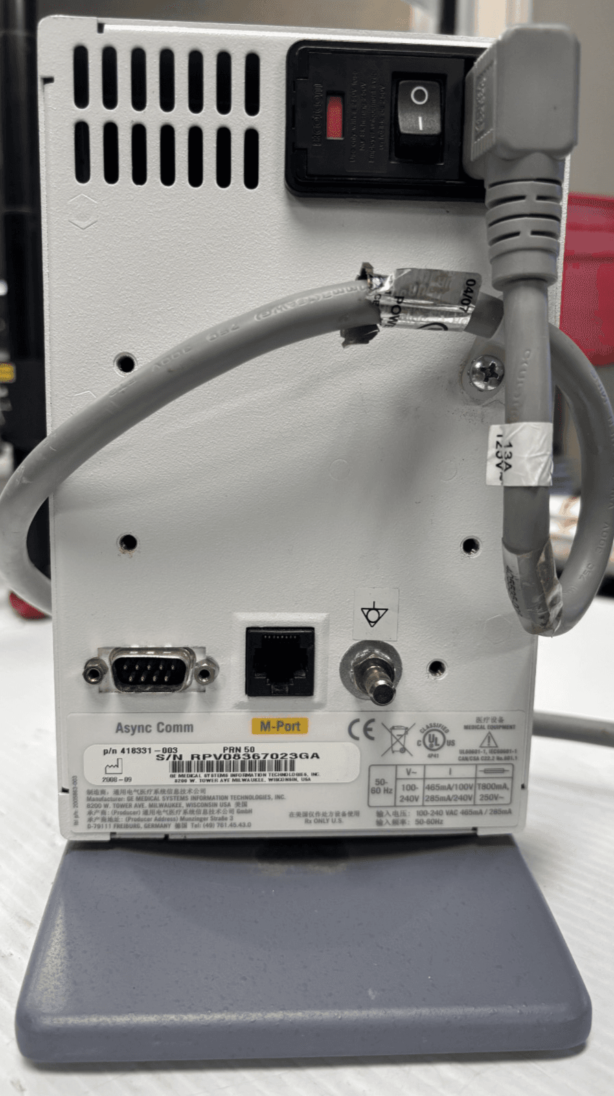 GE PRN 50-M Digital Writer Medical Printer Thermal Recorder w/M-PORT/ASYNC, GCX - Thumbnail 5