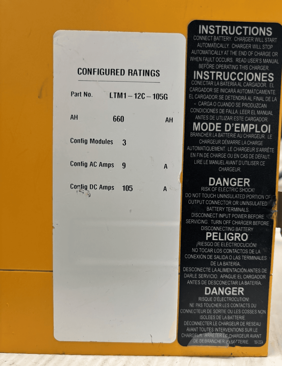 Forklift Battery Charger hawker ltm1-12c-105g - Thumbnail 3