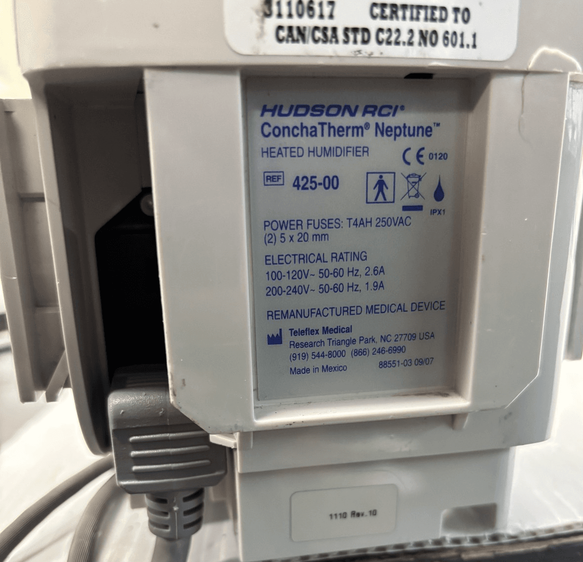 Hudson RCI Neptune Heated Humidifier with ConchaSmart Technology 425-00 - Thumbnail 6