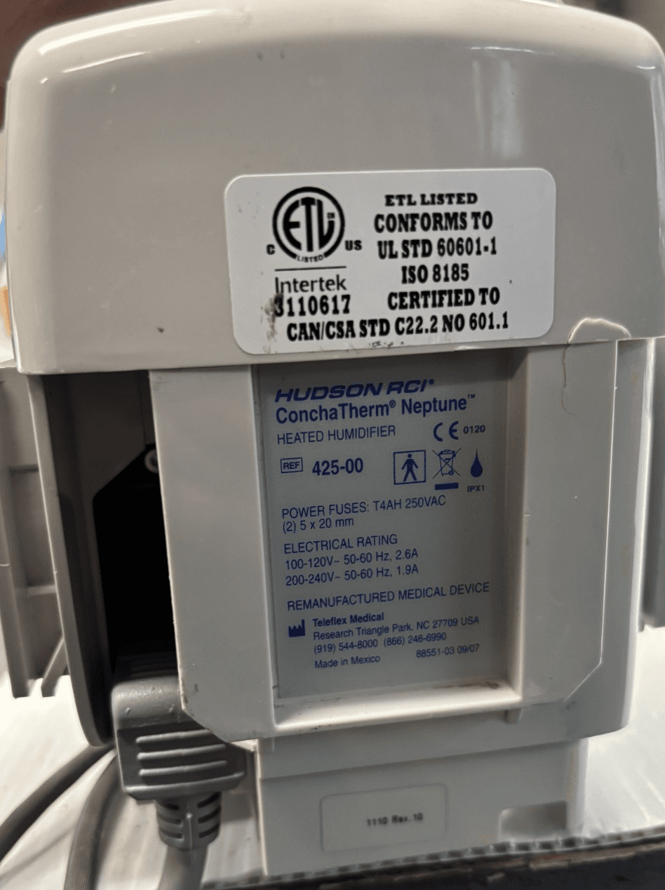 Hudson RCI Neptune Heated Humidifier with ConchaSmart Technology 425-00 - Thumbnail 5