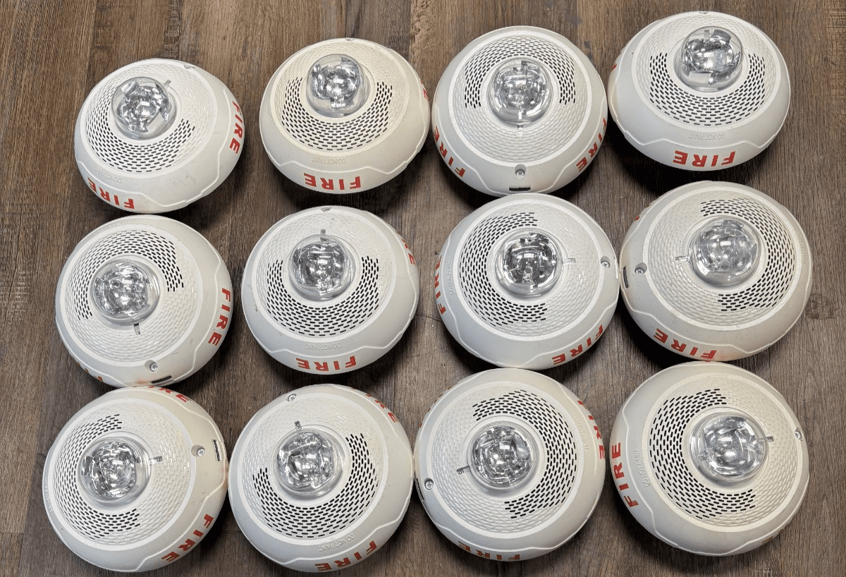 System Sensor SPSCWL-Series Indoor Speaker Ceiling-Mounted LED Strobe, "FIRE 12x - Image 1