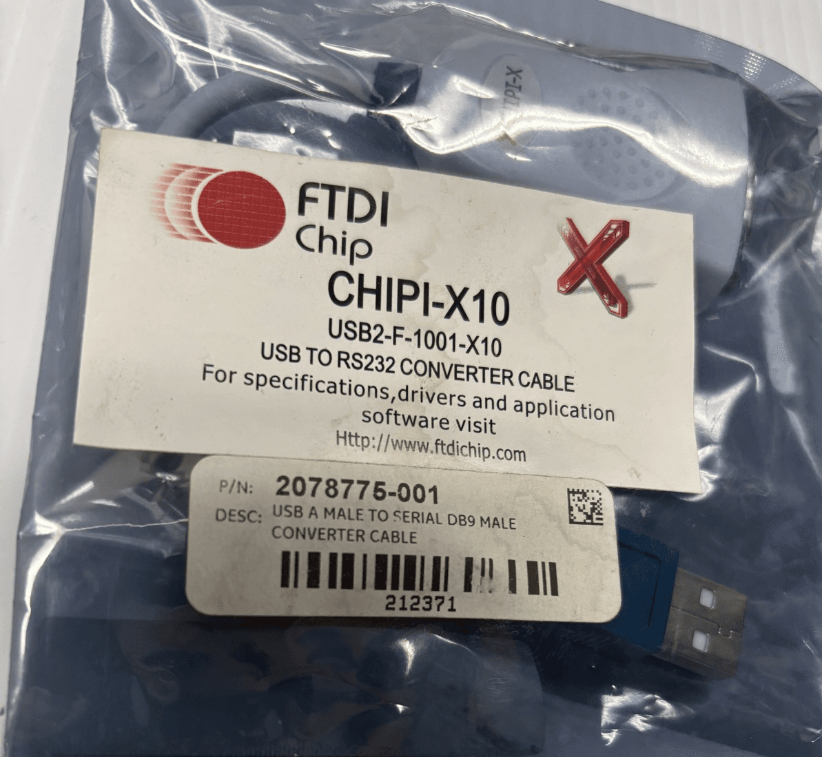 FTDI Chip CHIPI-X10 USB to RS232 Converter Cable, usb to rs232 converter cable - Image 1