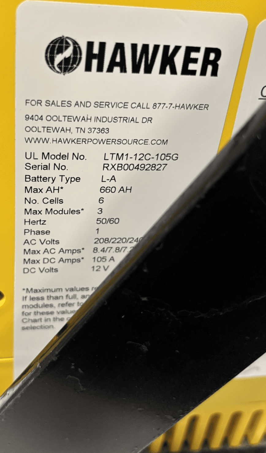 Forklift Battery Charger hawker ltm1-12c-105g - Thumbnail 7