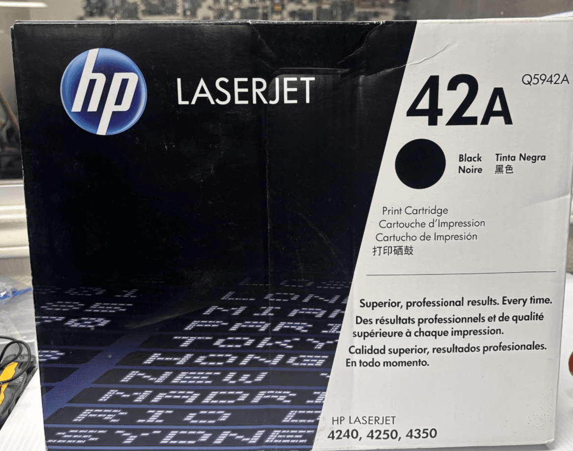 NEW HP 42A LaserJet Black Toner Cartridge Q5942A - Image 1