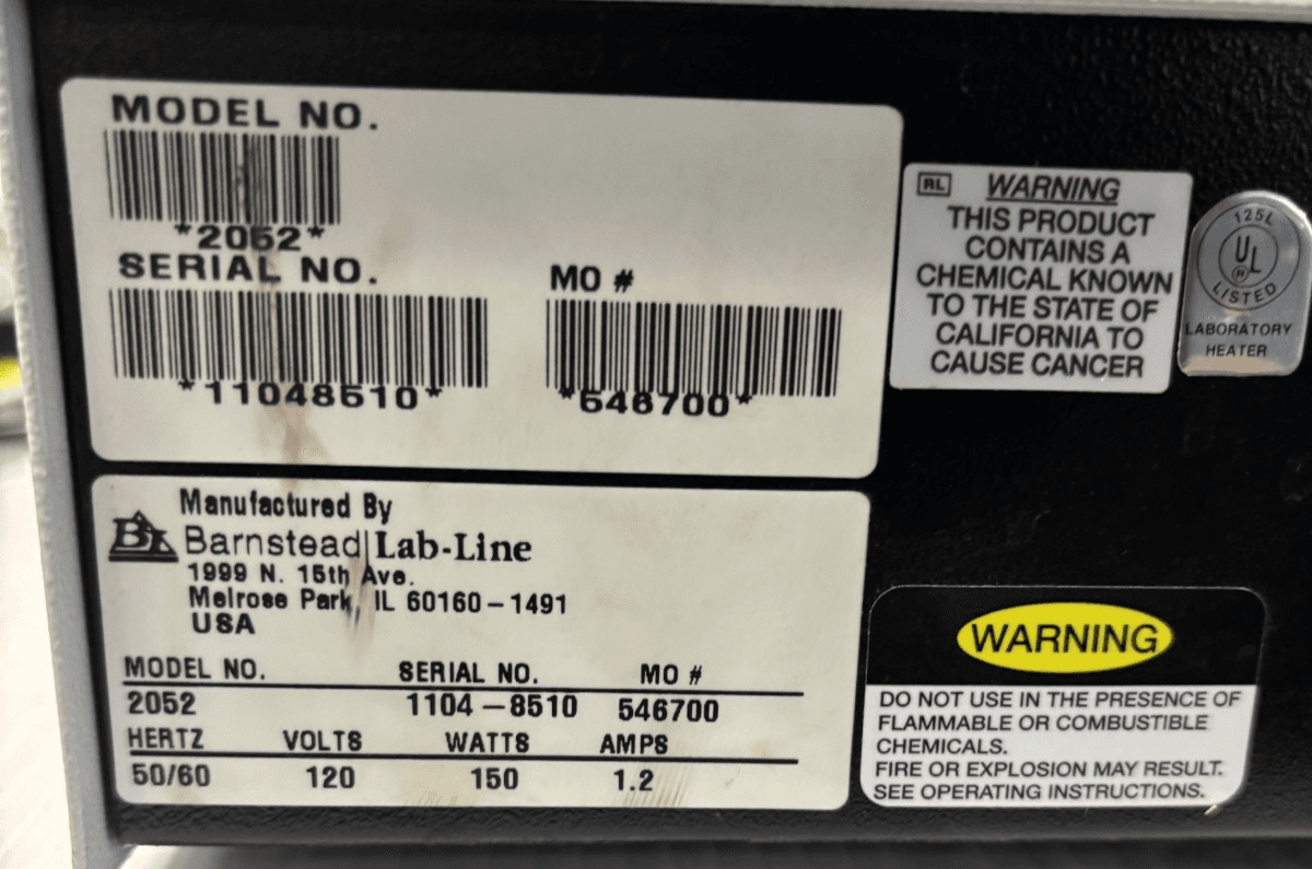 LAB-LINE INSTRUMENTS 2052AB MULTI-BLOK HEATER - Thumbnail 3