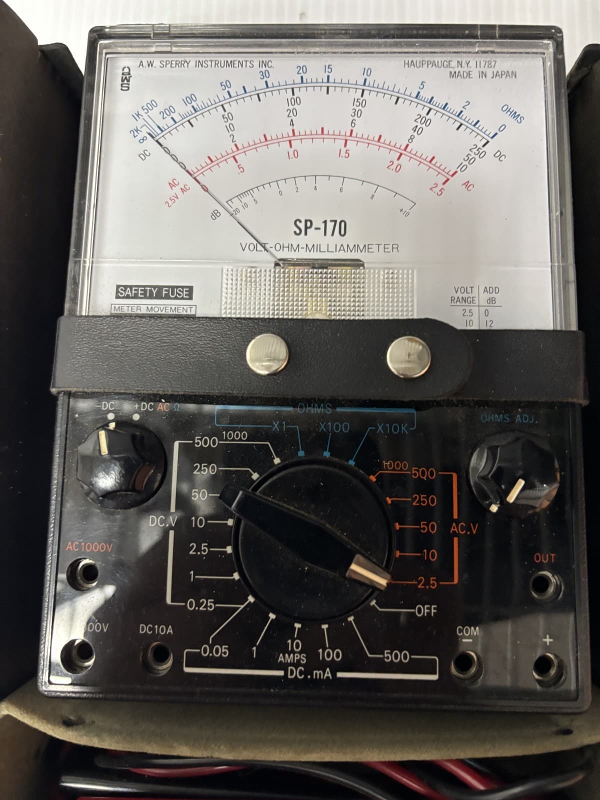 Vintage A.W. Sperry Instruments Model SP-140 Multi Tester With Case And Box - Thumbnail 5