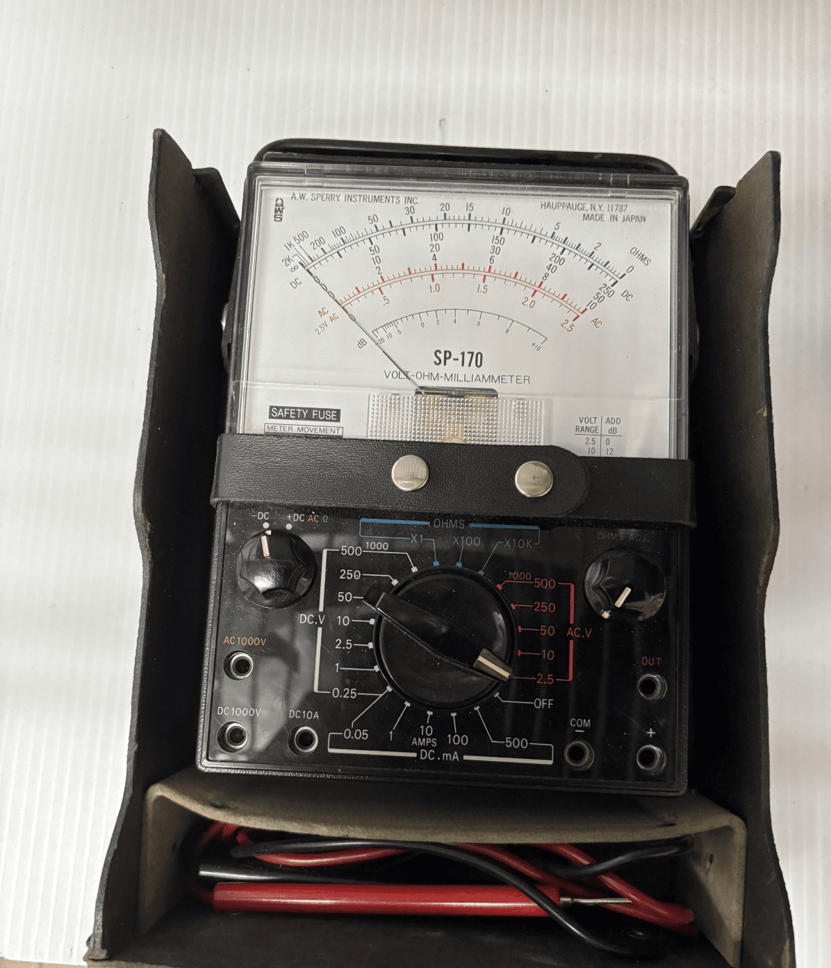 Vintage A.W. Sperry Instruments Model SP-140 Multi Tester With Case And Box - Thumbnail 4