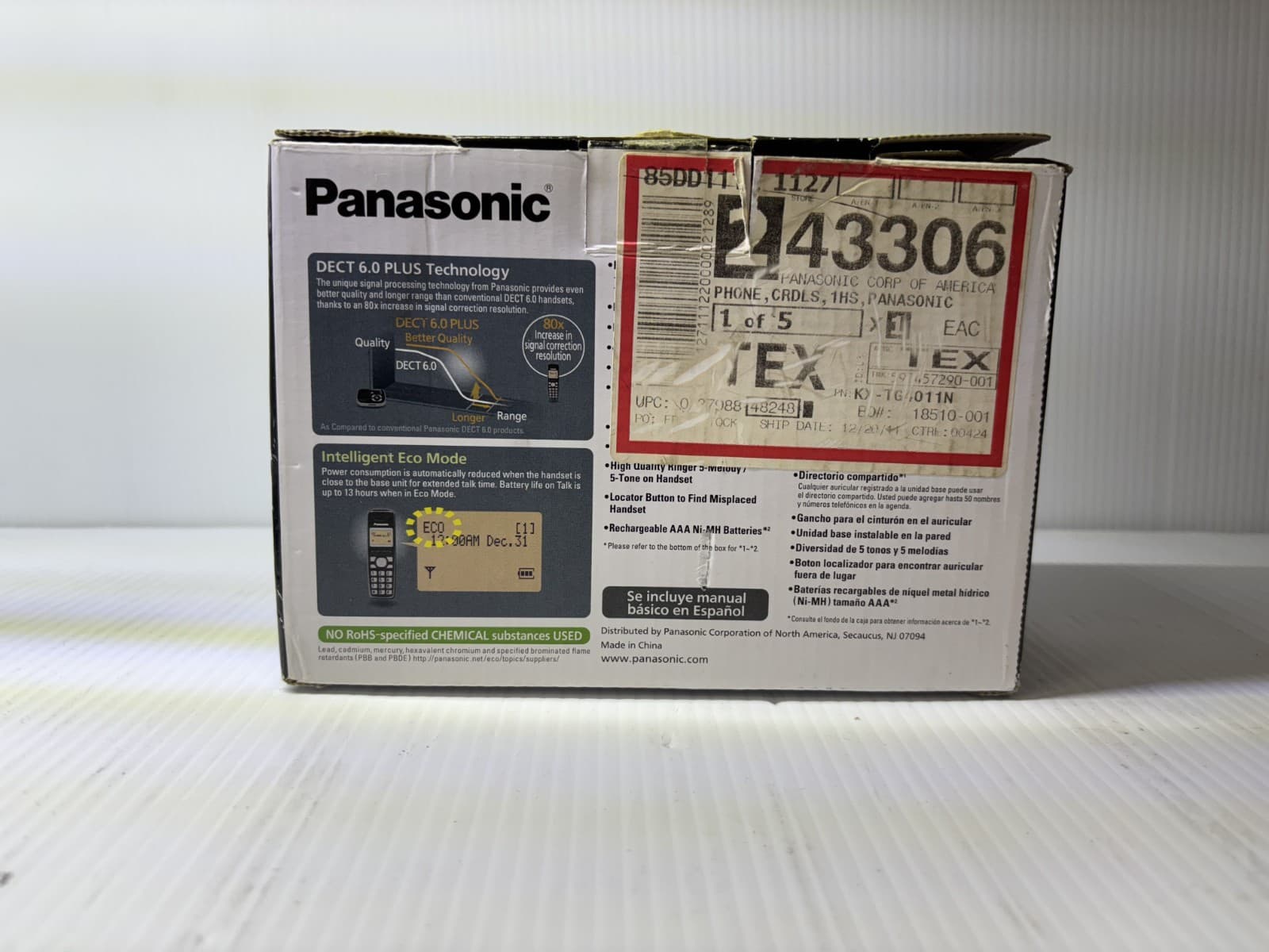 Panasonic Dect 6.0 Plus KX-TG4011 Expandable Digital Cordless Phone - Thumbnail 5