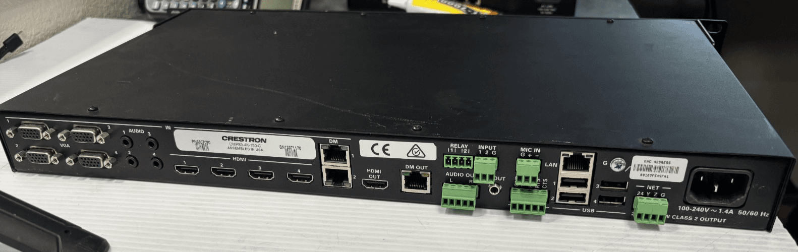 Crestron DMPS3-4K-150-C 4K Digital Media Presentation System no Power Cable - Thumbnail 6