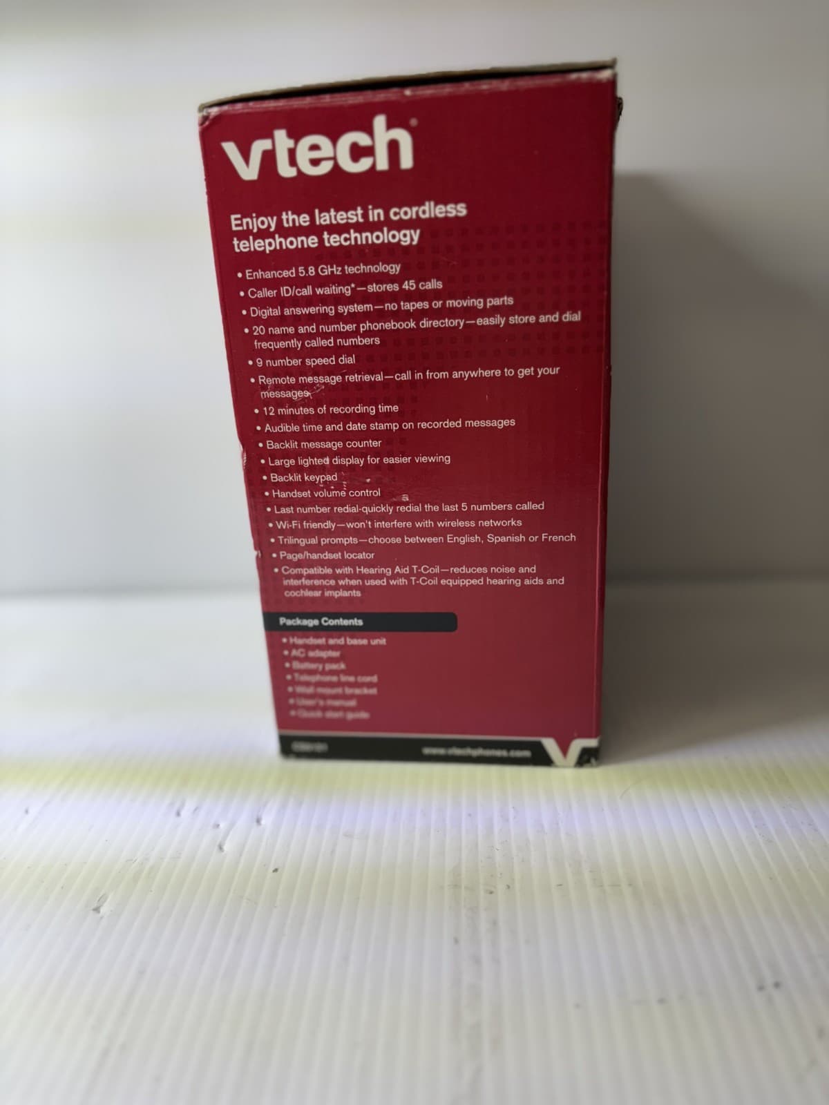 New VTech 5.8GHz Cordless Phone CS5121 With Digital Answering System Caller ID - Thumbnail 7