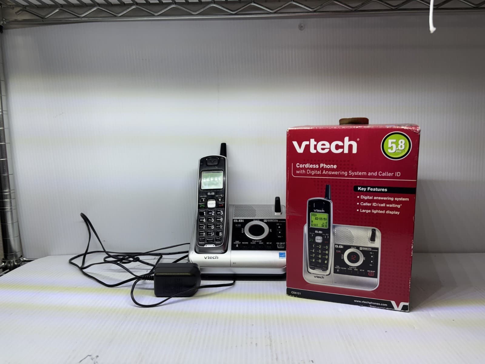 New VTech 5.8GHz Cordless Phone CS5121 With Digital Answering System Caller ID - Image 1