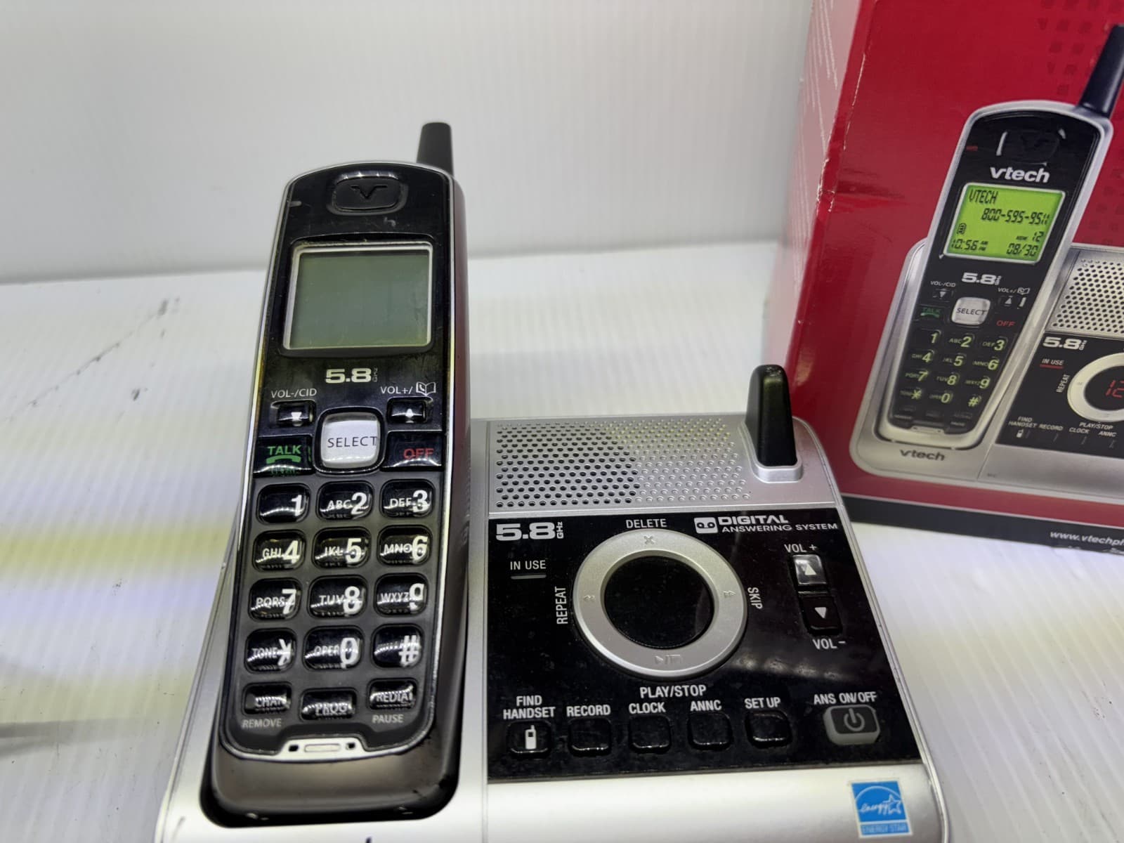 New VTech 5.8GHz Cordless Phone CS5121 With Digital Answering System Caller ID - Thumbnail 3