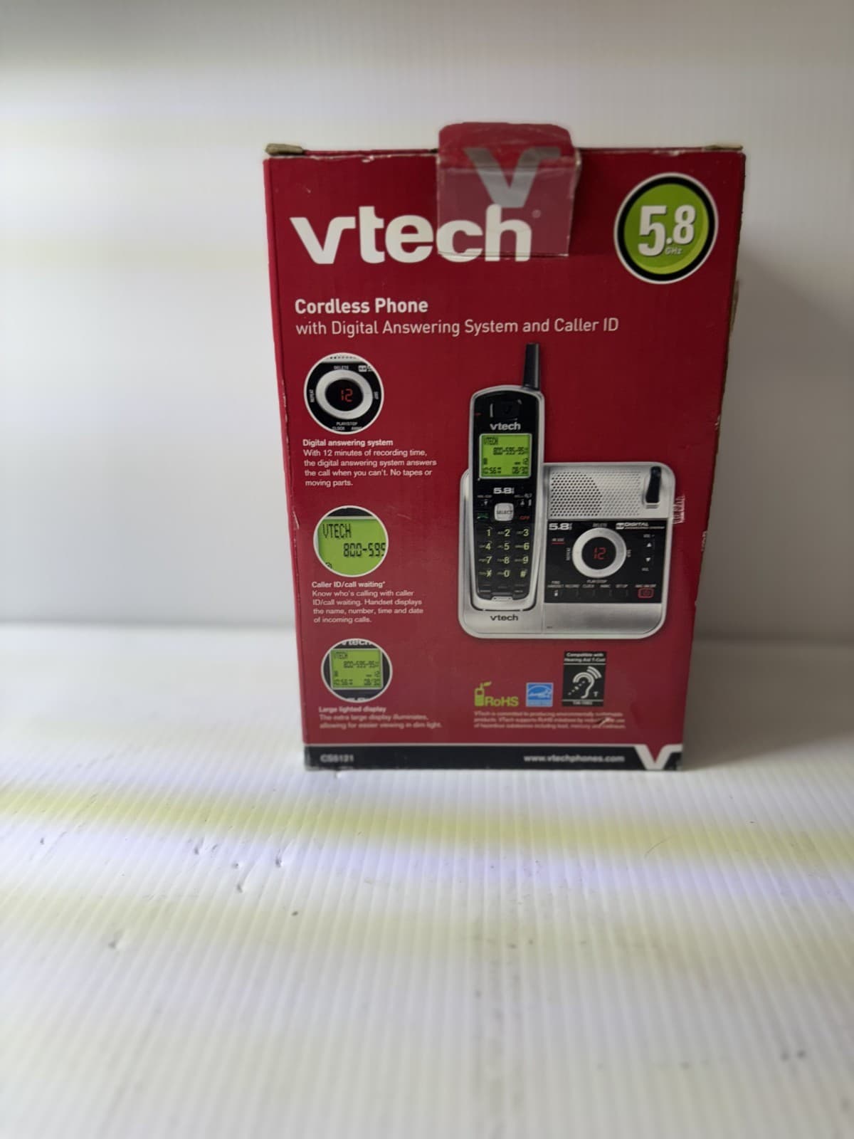 New VTech 5.8GHz Cordless Phone CS5121 With Digital Answering System Caller ID - Thumbnail 6