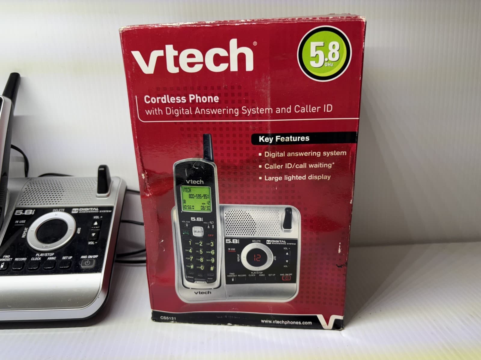 New VTech 5.8GHz Cordless Phone CS5121 With Digital Answering System Caller ID - Thumbnail 4