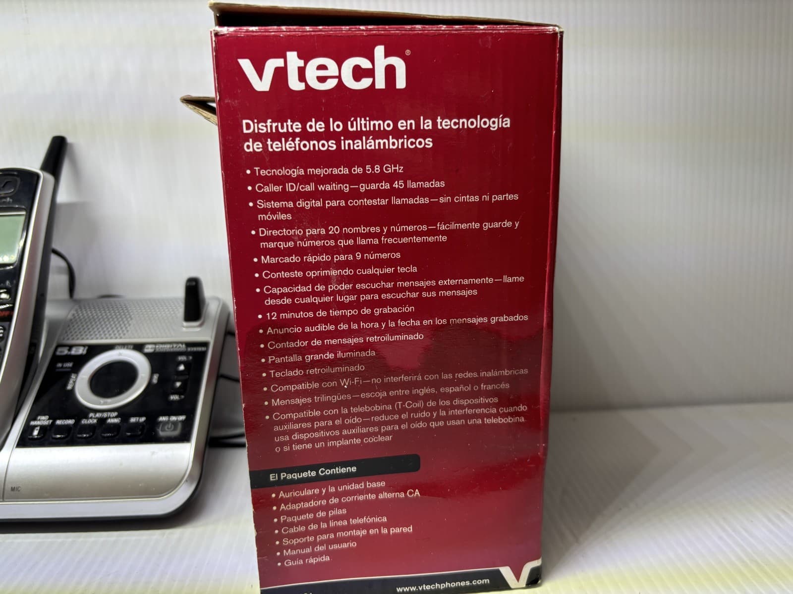 New VTech 5.8GHz Cordless Phone CS5121 With Digital Answering System Caller ID - Thumbnail 5