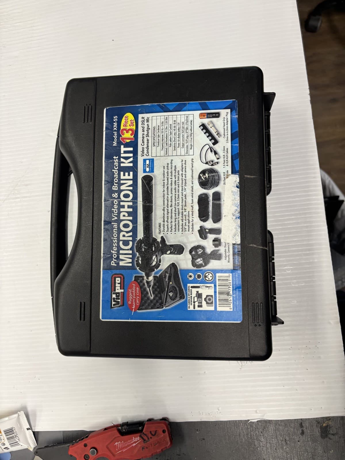 Vidpro XM-55 11" Condenser Shotgun Video DSLR BroadcastMicrophone Kit - Thumbnail 2