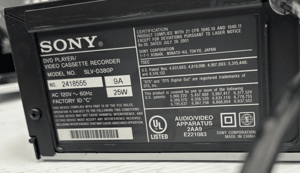 Sony SLV-D380P DVD VCR Combo Player Hi-Fi VHS Recorder (No Remote) - Thumbnail 5