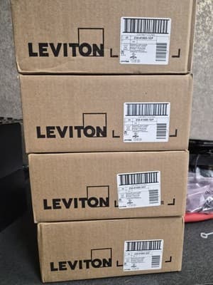 (25) Leviton 41089-1EP Surface-Mount Quickport Box Plenum Rated 1-Port Black - Image 1