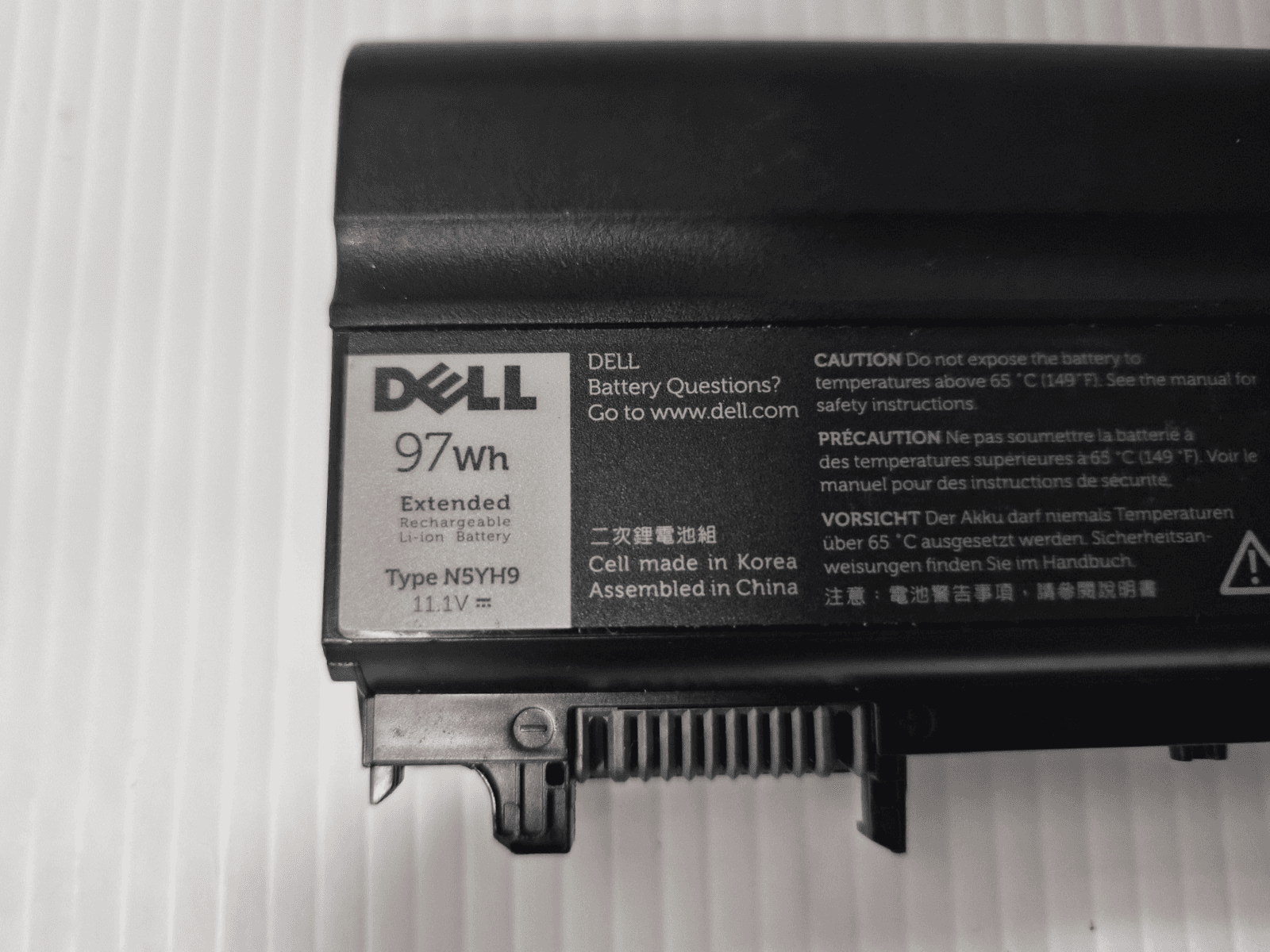 GENUINE DELL LATITUDE E5540 E5440 LAPTOP 9CELL 97WHR BATTERY N5YH9 45HHN TESTED - Thumbnail 2