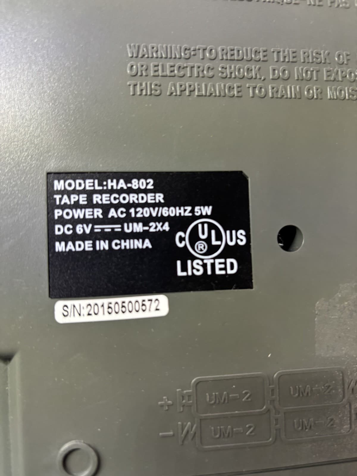 Hamilton SLIM LINE HA-802 Cassette Player and Recorder - Thumbnail 2