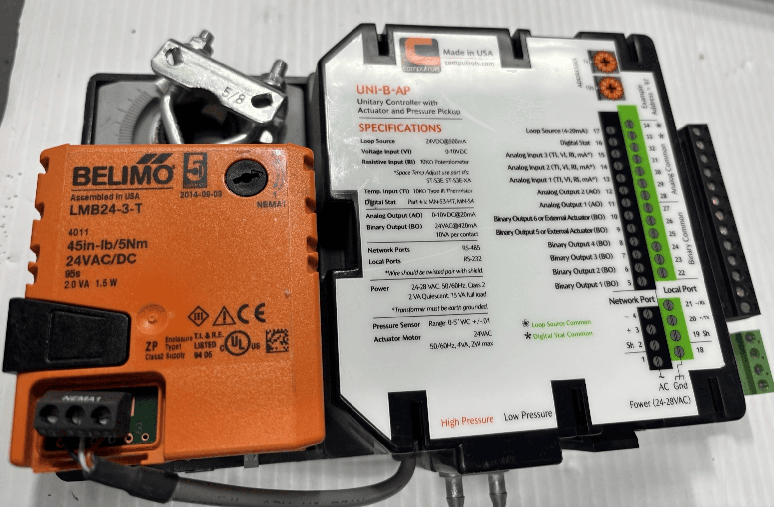 Circon VAV-332-IMV Controller, Belimo LMB24-3-T Actuator - UNTESTED - Image 1