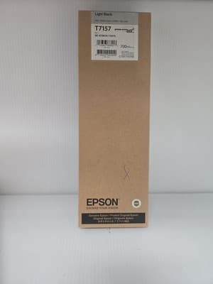 Genuine Epson Light Black 700ml Ink Cartridge T7157 Date: 2021 - Image 1